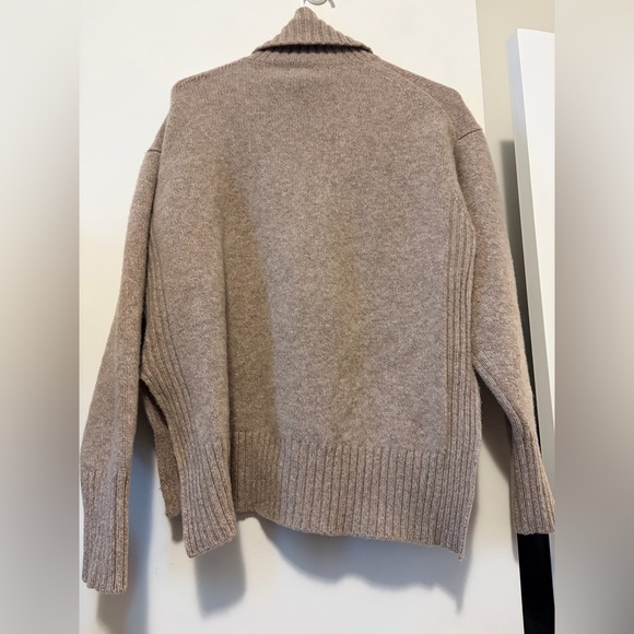 POLO RALPH LAUREN RELAXED TURTLE NECK SWEATER BEIGE WOMENS SMALL WOOL CASHMERE - Picture 4 of 11